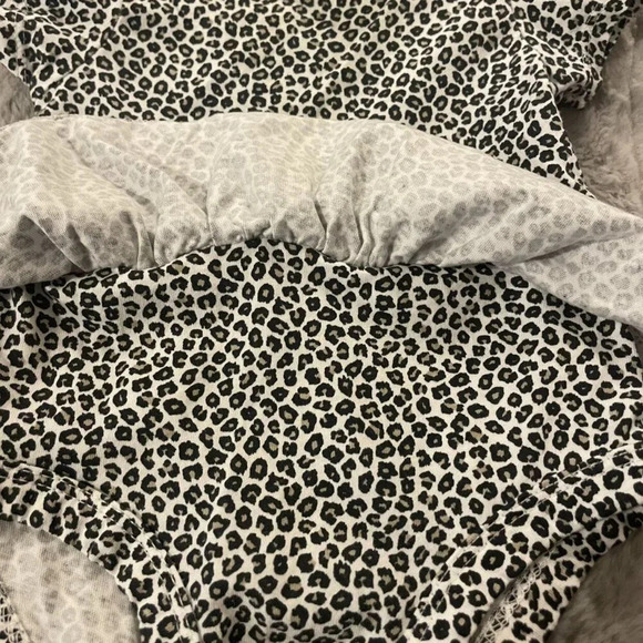 3 Months Carter's Leopard Print Shirt Dress One Piece, Short Sleeves - Picture 4 of 5